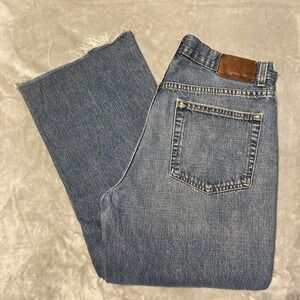 Calvin Klein Jeans Men 32x28 Blue Straight Loose  Raw Hem Grunge Streetwear READ